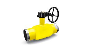 Кран шаровой газовый Н/П приварной с редуктором LD, КШЦП Р Gas, Ду5...